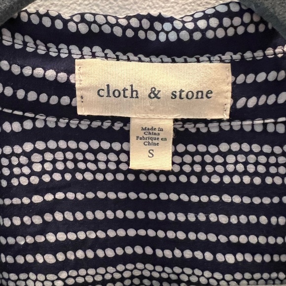 Cloth & Stone Anthropologie Shirt Women’s Small Blue - Picture 4 of 4